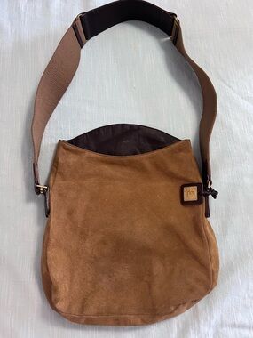 Ralph Lauren Y2K Vintage Suede Leather Hobo Handbag Shoulder Limited Edition